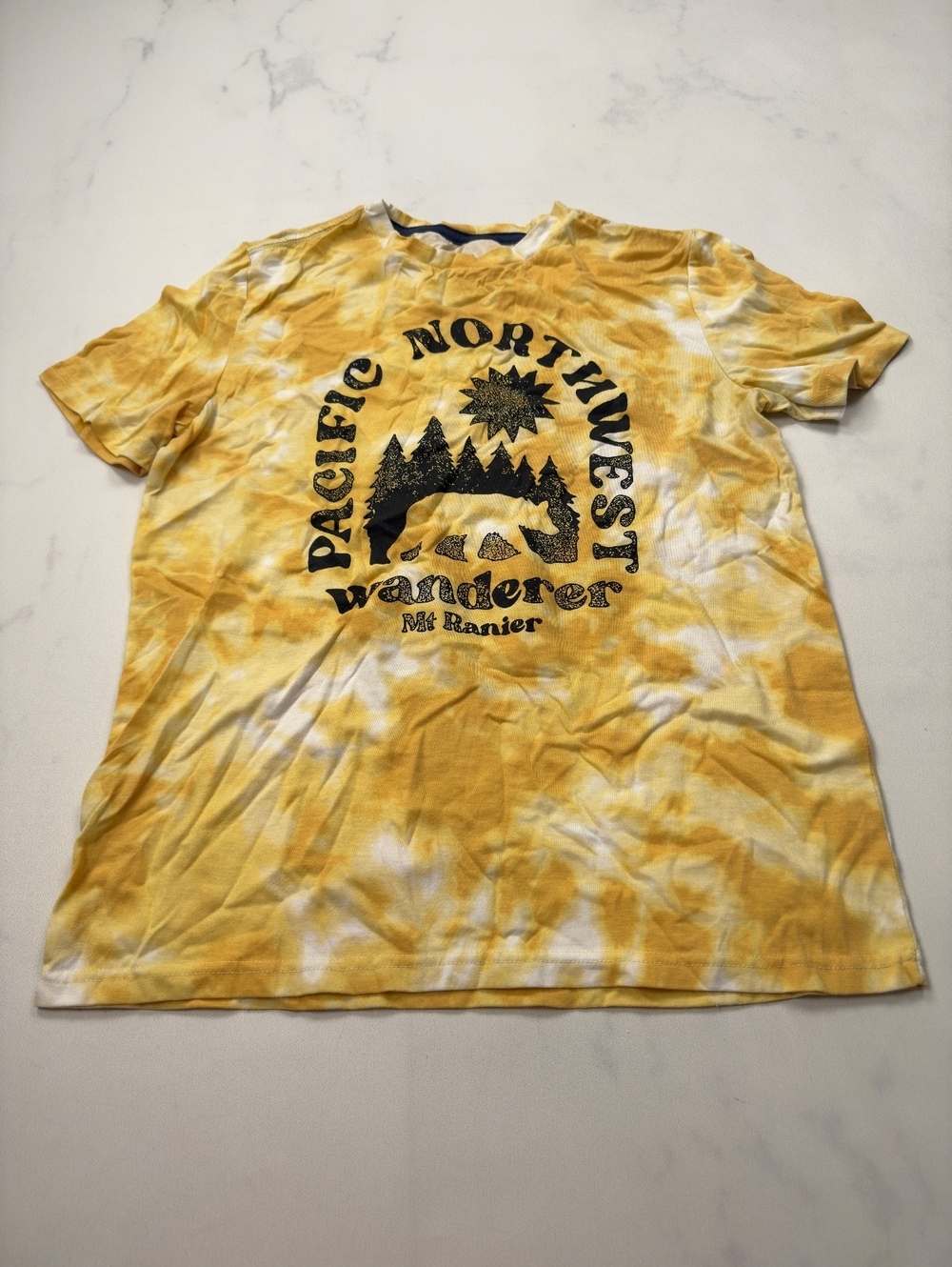 Sonoma Pacific Northwest Wanderer Graphic Tee Yellow 90s Retro - Boys XL